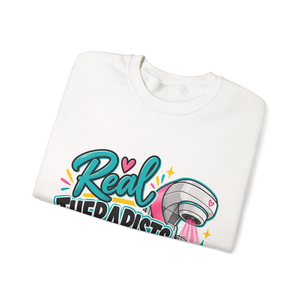 Therapist Crewneck — "Real Therapists Wear Pink" Breast Cancer Awareness Sweatshirt