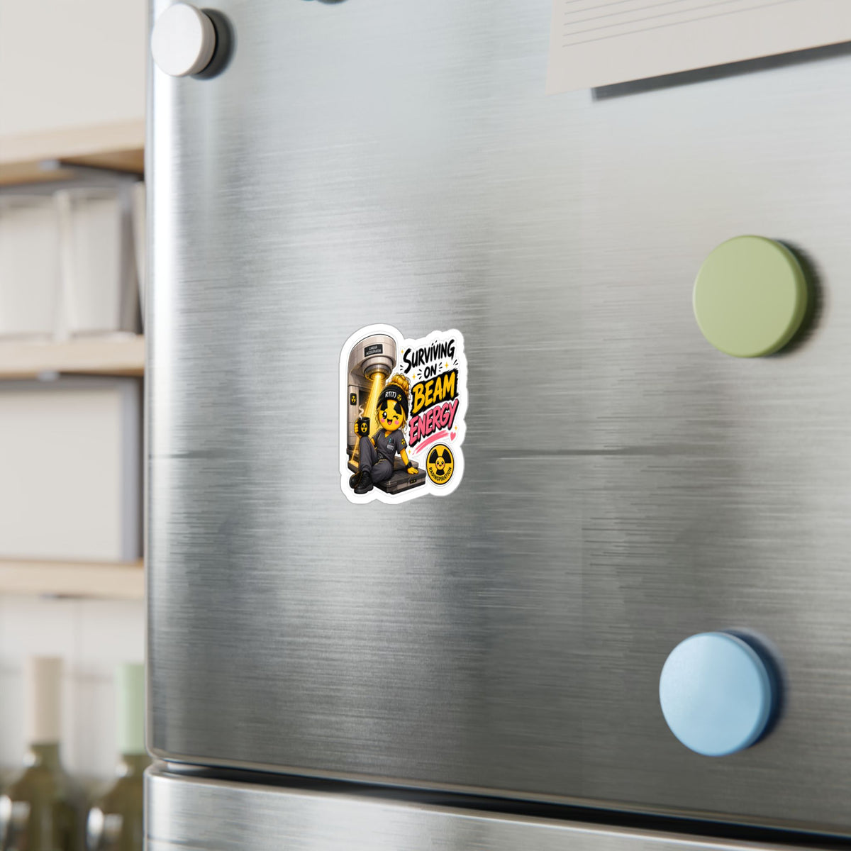 "Surviving on Beam Energy" Cute Tech Decal