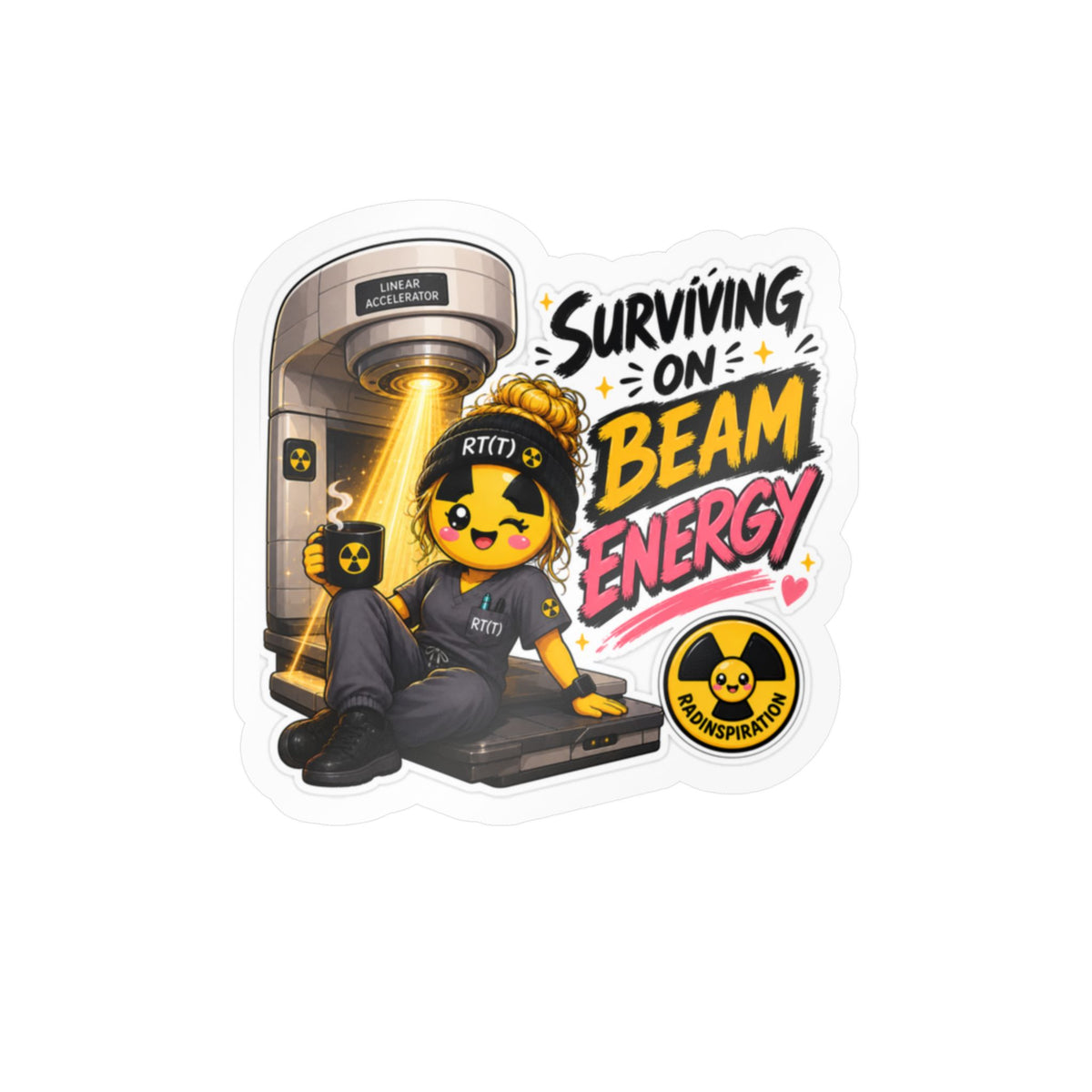 "Surviving on Beam Energy" Cute Tech Decal
