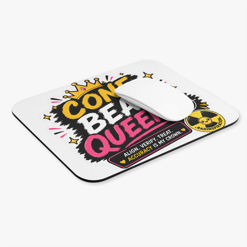 Cone Beam Queen Mouse Pad — Radiation Therapist Gift