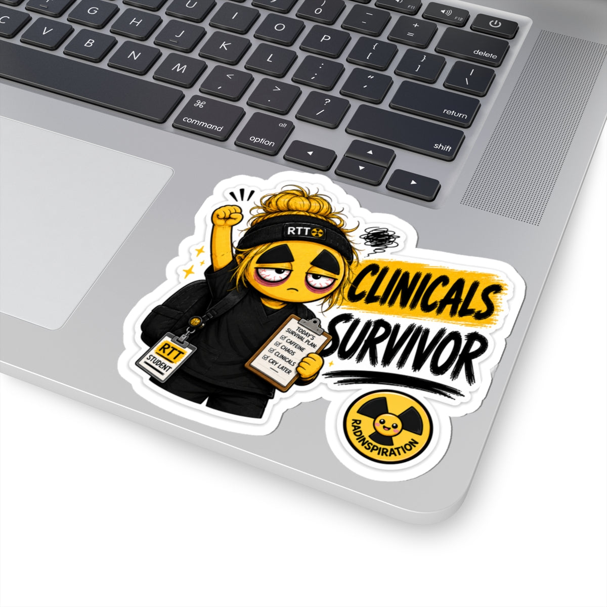 Clinicals Survivor Kiss-Cut Sticker — RTT Student Clinicals Tribute