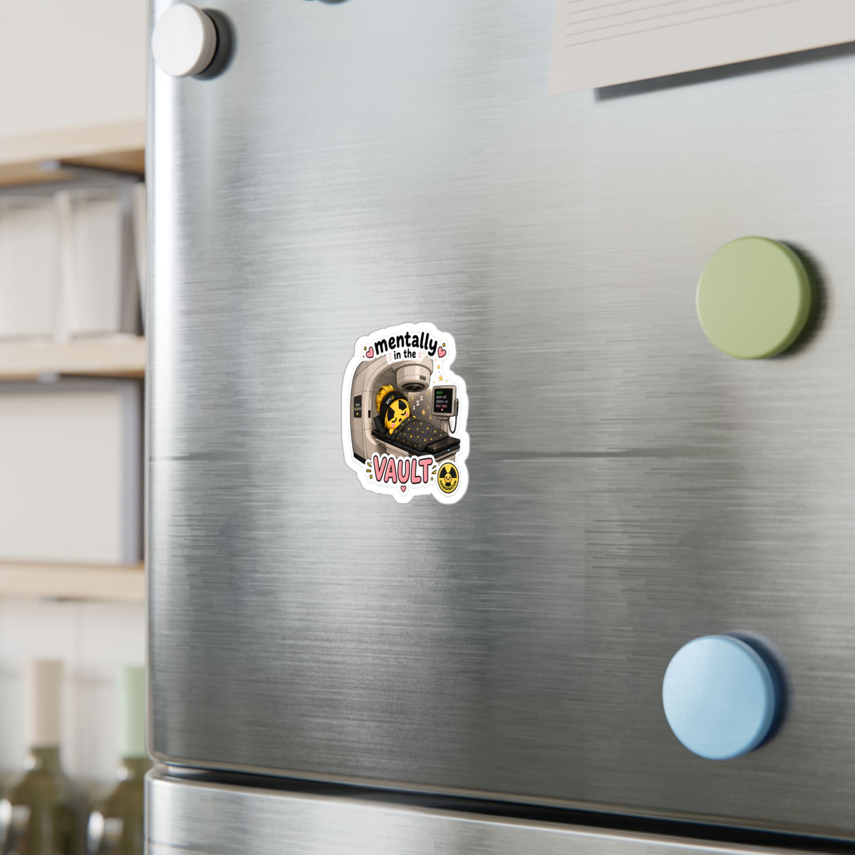 "Mentally in the Vault" Cute Tech Decal