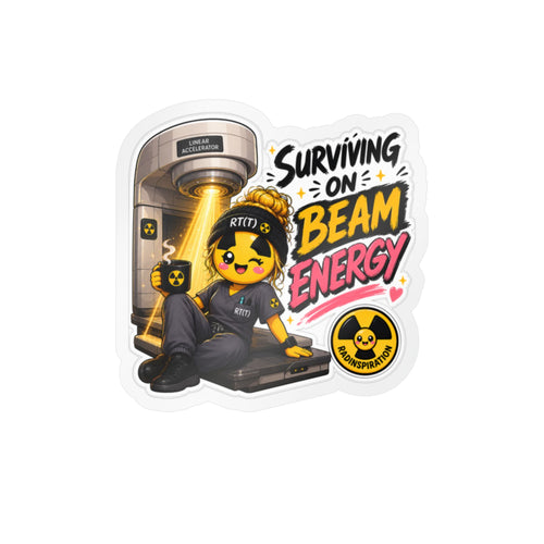 "Surviving on Beam Energy" Cute Tech Decal