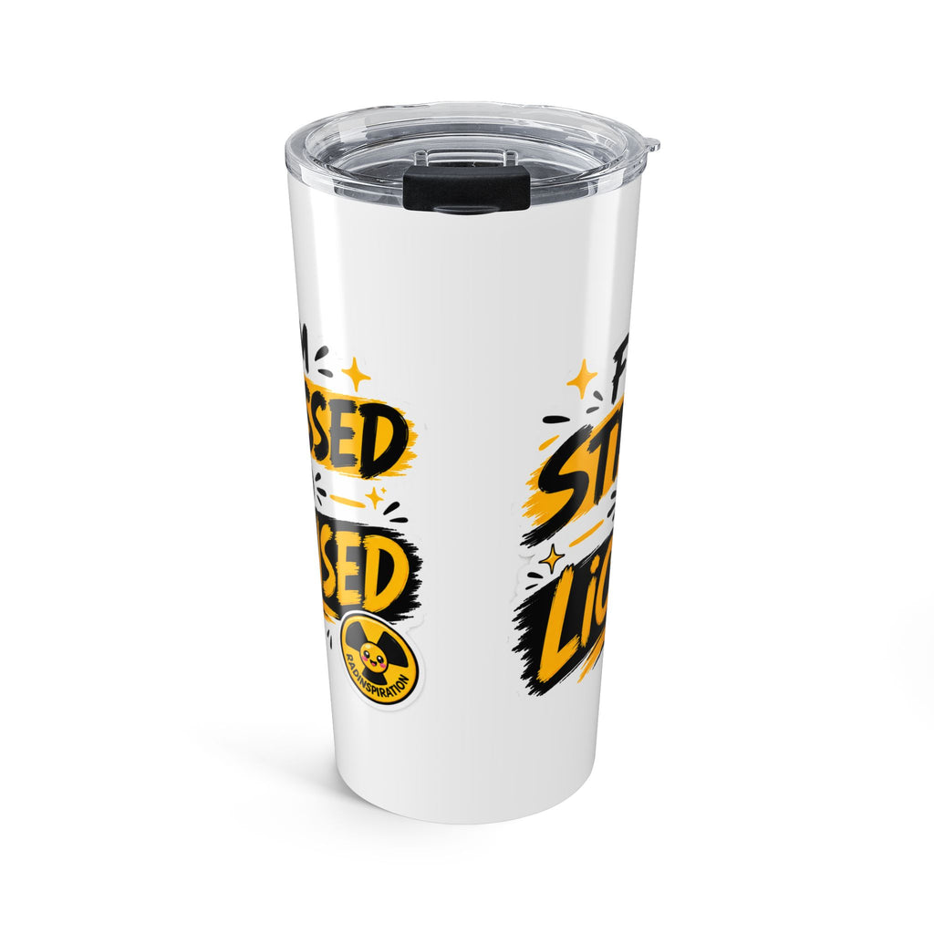 20oz Stainless Tumbler — "From Stressed to Licensed" Travel Mug