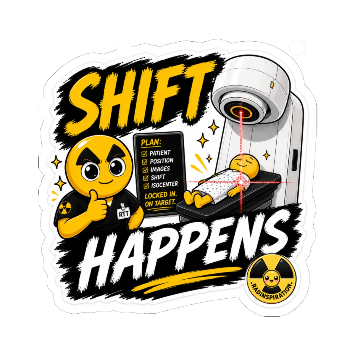 Shift Happens Sticker —  Funny Die-Cut Decal