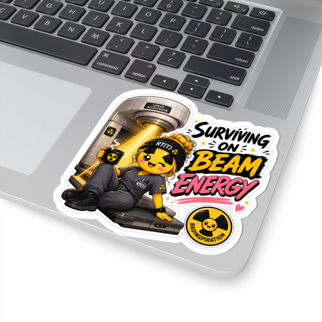 Surviving on Beam Energy Sticker — Cute Radiation Vector Kiss-Cut