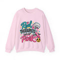 Therapist Crewneck — "Real Therapists Wear Pink" Breast Cancer Awareness Sweatshirt