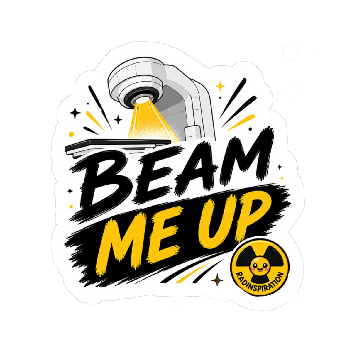 Beam Me Up Sticker — Vinyl Kiss‑Cut Sticker