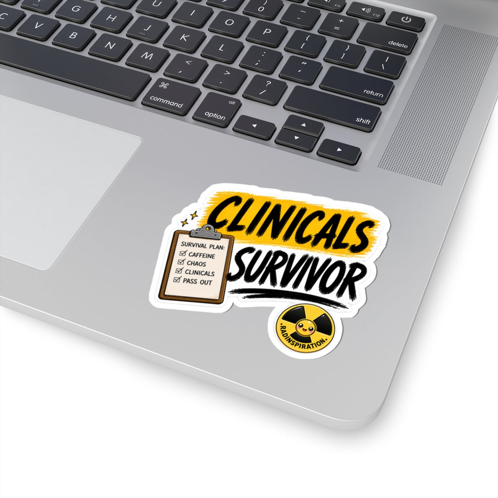 Clinicals Survivor Sticker — Funny Student Survival Kit Decal