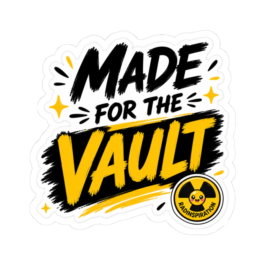 Made for the Vault Kiss-Cut Sticker — Bold Yellow Gamer/Streamer Decal