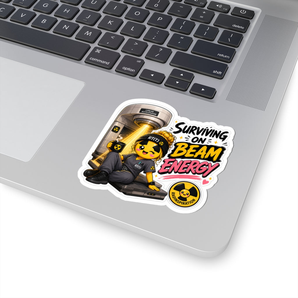 Surviving on Beam Energy Sticker — Cute Radiation Vector Kiss-Cut