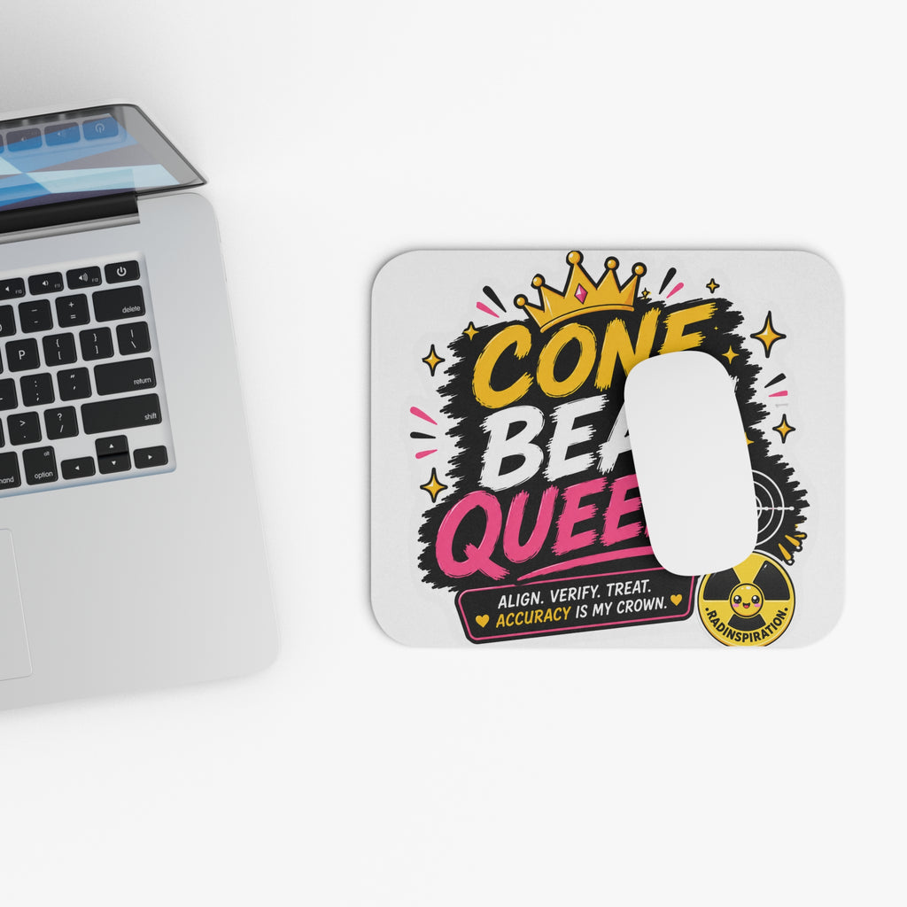 Cone Beam Queen Mouse Pad — Radiation Therapist Gift