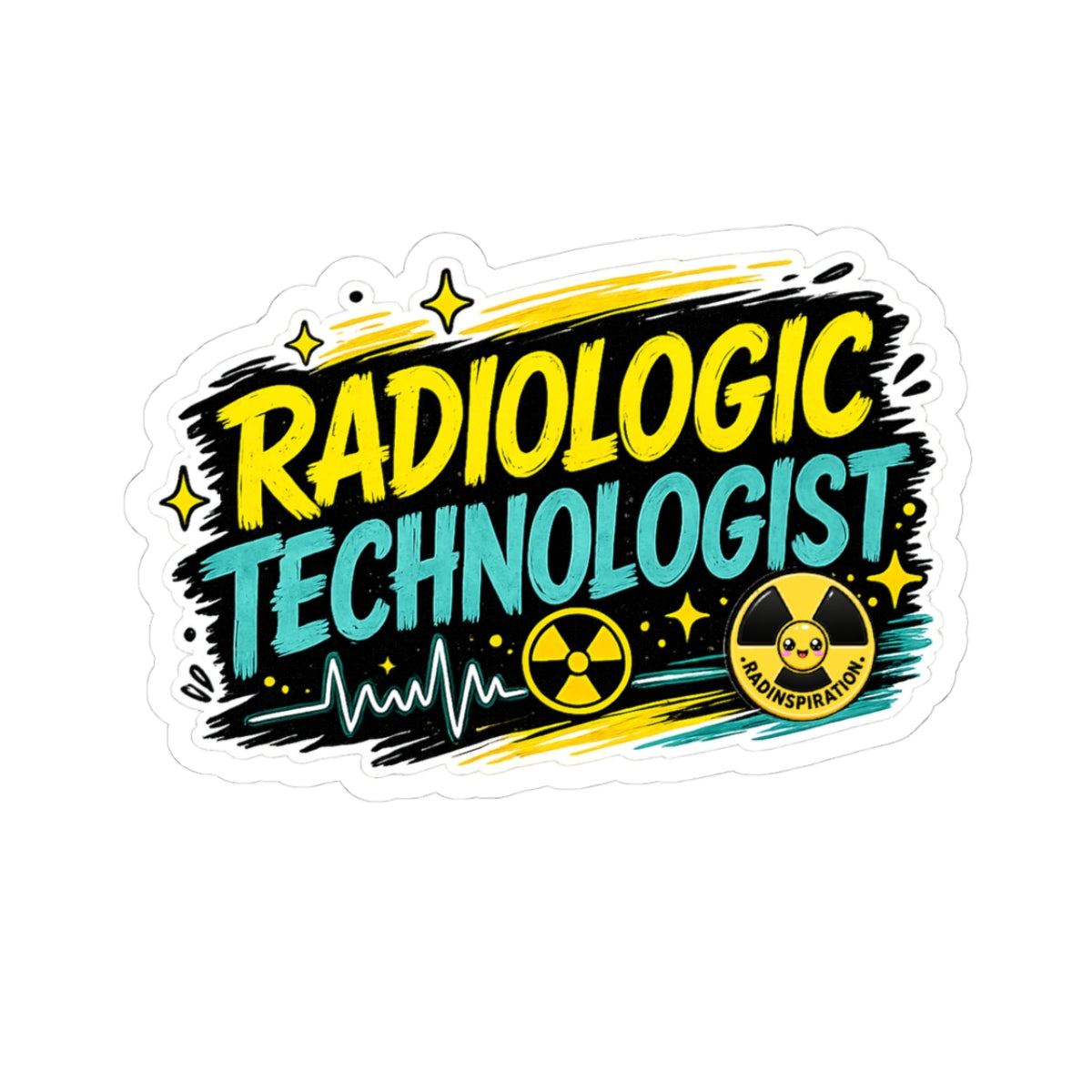 Radiologic Technologist Sticker — Fun Neon Medical Tech Decal