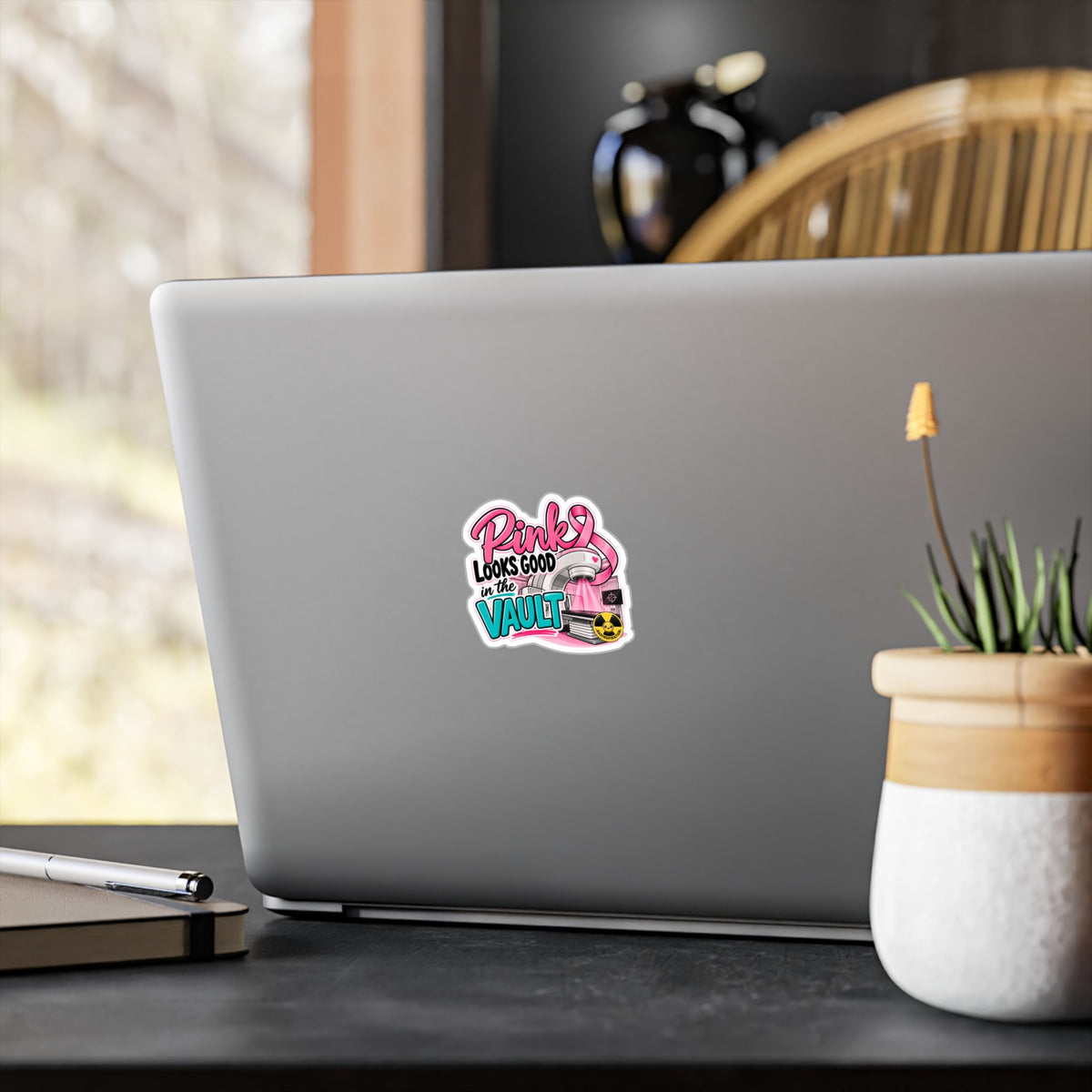 "Pink Looks Cute in the Vault" Decal
