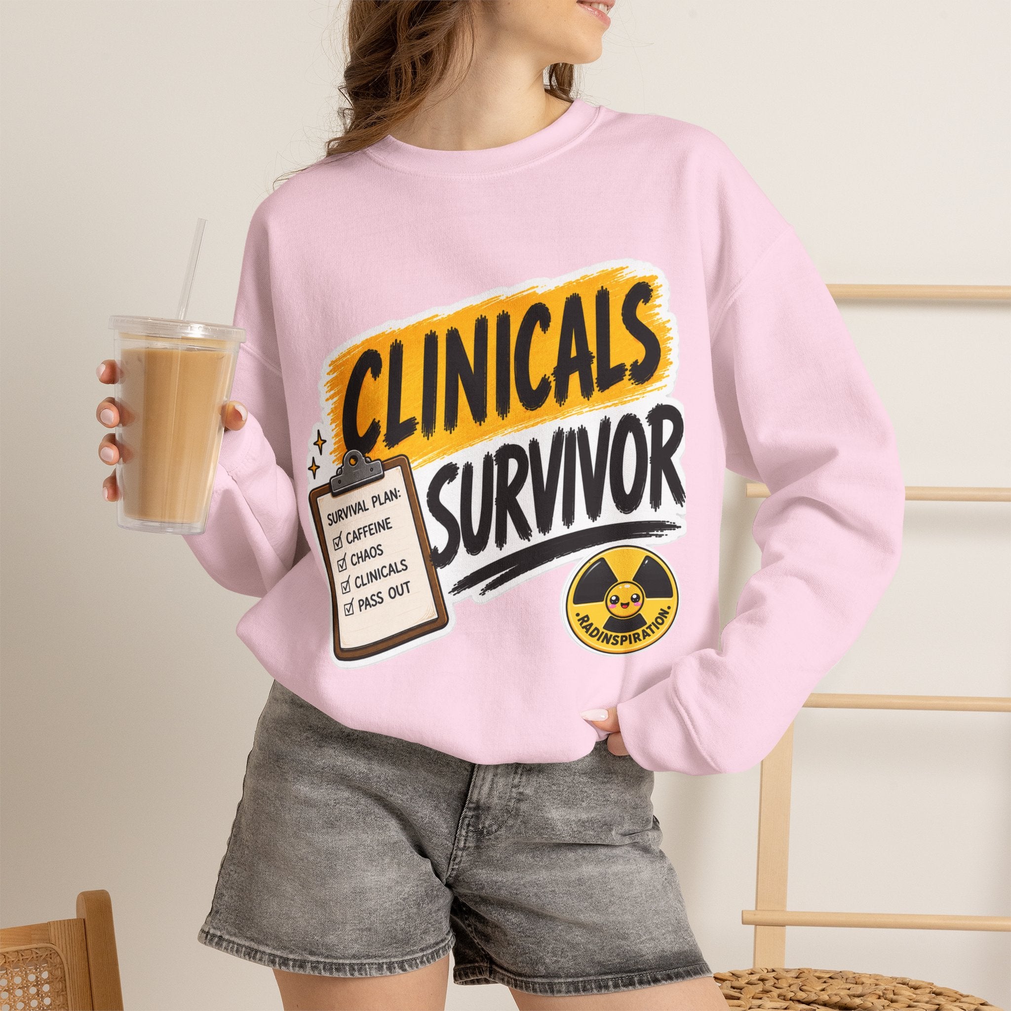 Crewneck Sweatshirt — "Clinicals Survivor"
