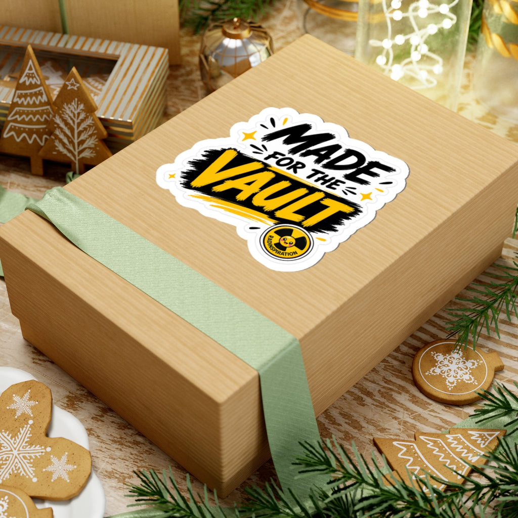 Made for the Vault Kiss-Cut Sticker — Bold Yellow Gamer/Streamer Decal