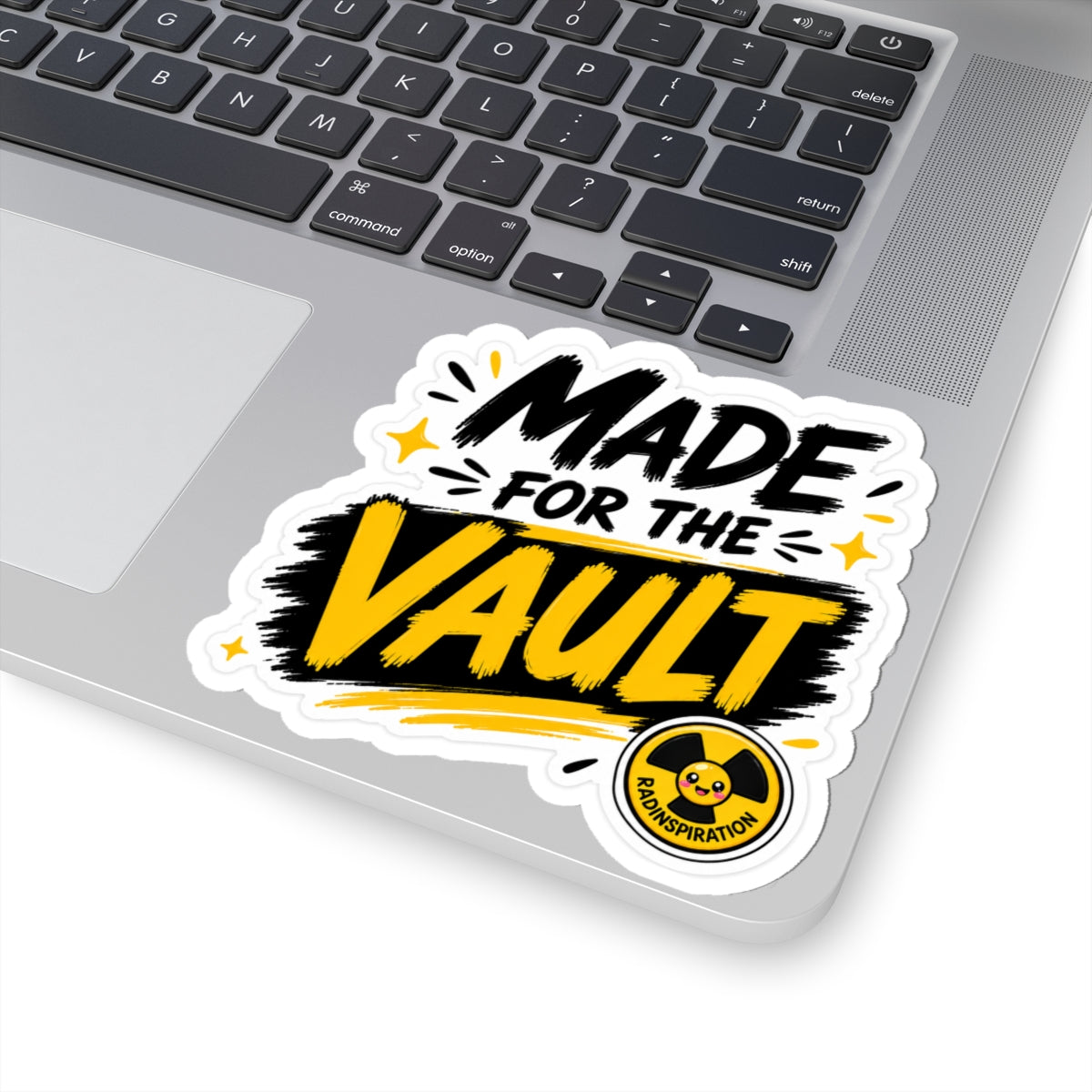 Made for the Vault Kiss-Cut Sticker — Bold Yellow Gamer/Streamer Decal