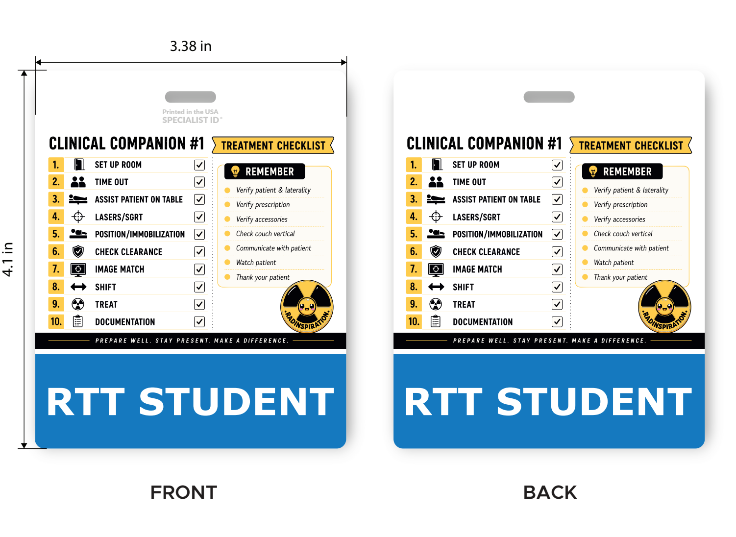 Clinical Companion #1 - RTT Student Badge Buddy